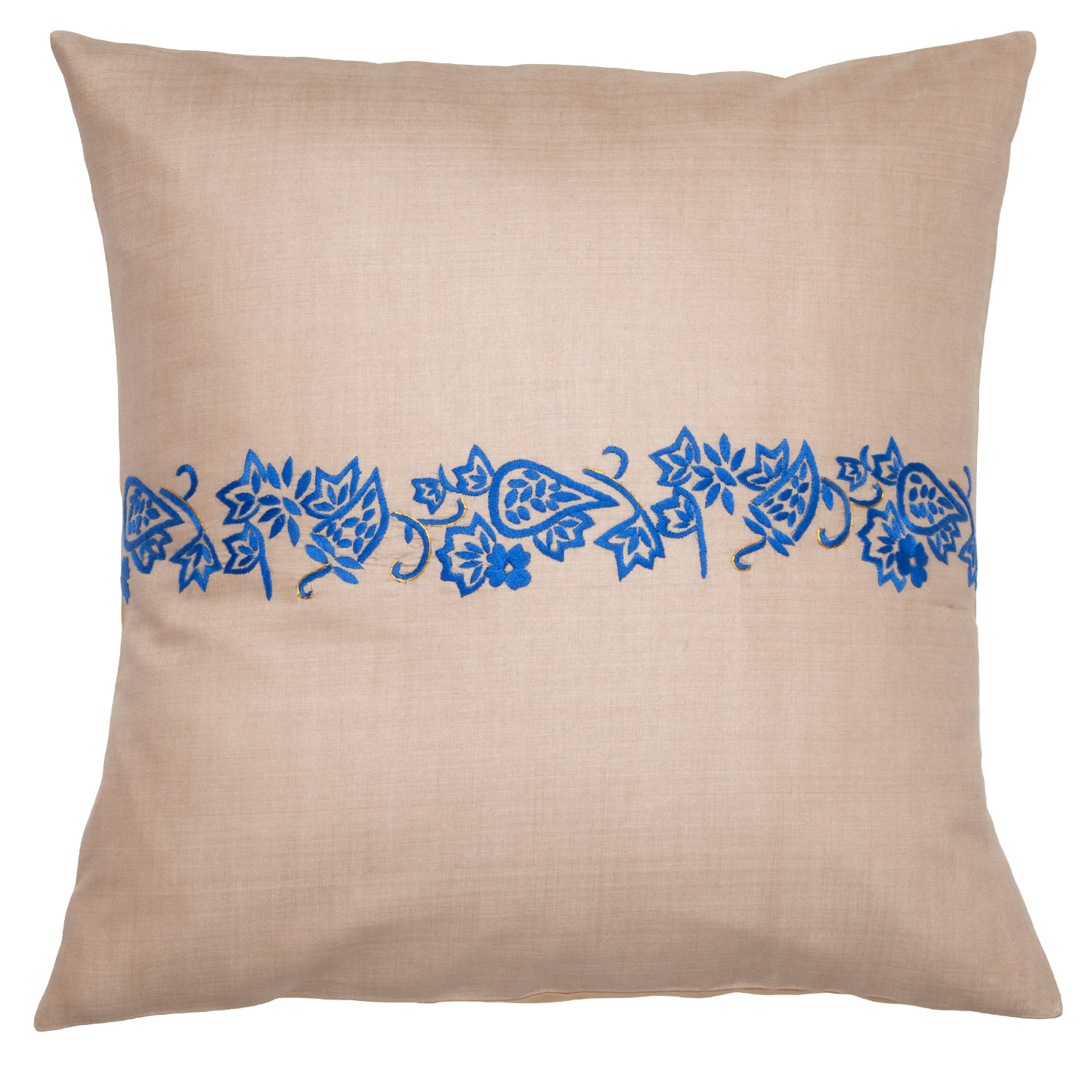 Bela Pillow Cover - Tan/Blue